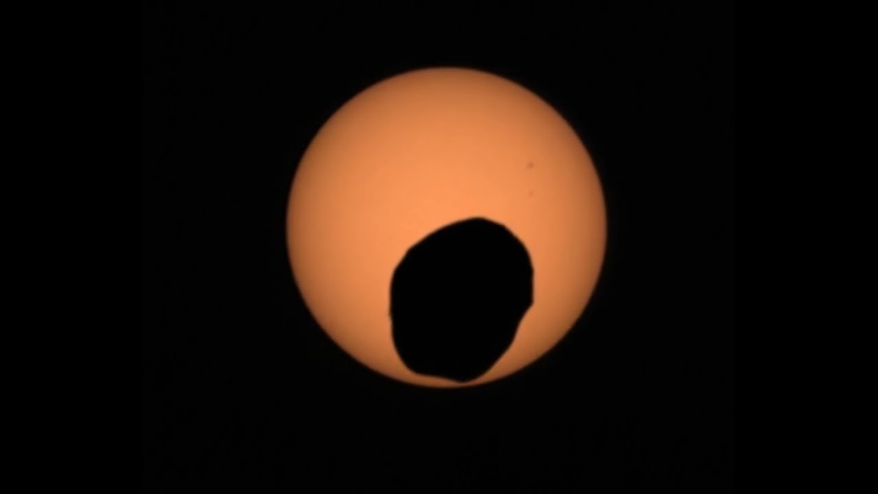 火星の日食を撮影