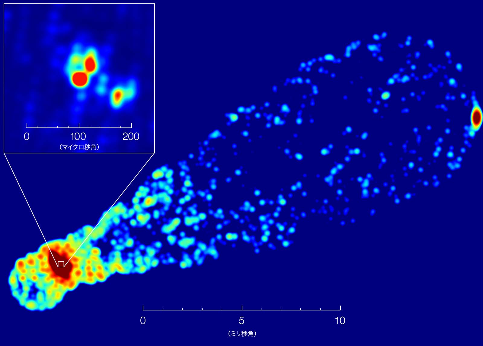 楕円銀河M87の中心の電波画像