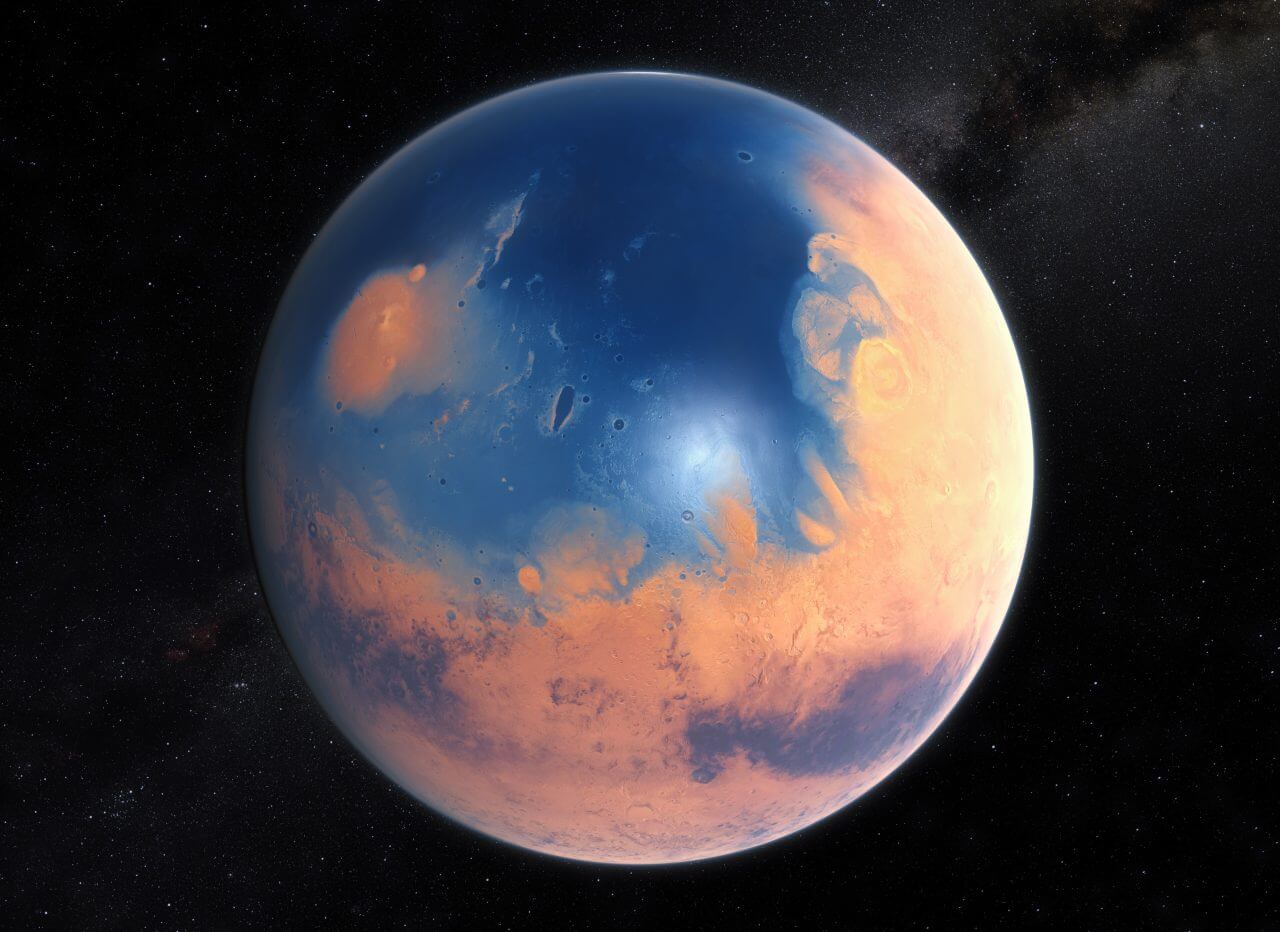 海が存在していた頃の火星