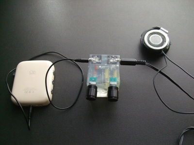 ShanlingQ1とトーンコントロール回路、耳掛けヘッドホンを接続
