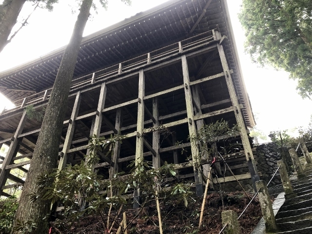 室生寺　奥の院の木組みの基礎