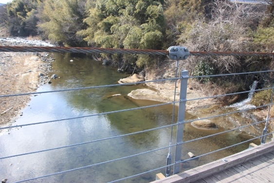 吊り橋からの好間川