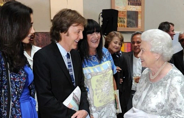 Paul and Queen Elizabeth at a Celebration of Arts event at the Royal Academy, 23rd May 2012