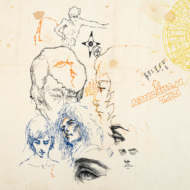 A Tablecloth With Autographs And Doodles Done By The Beatles And Joan Baez Before The Beatles' Last Concert At Candlestick Park, 1966